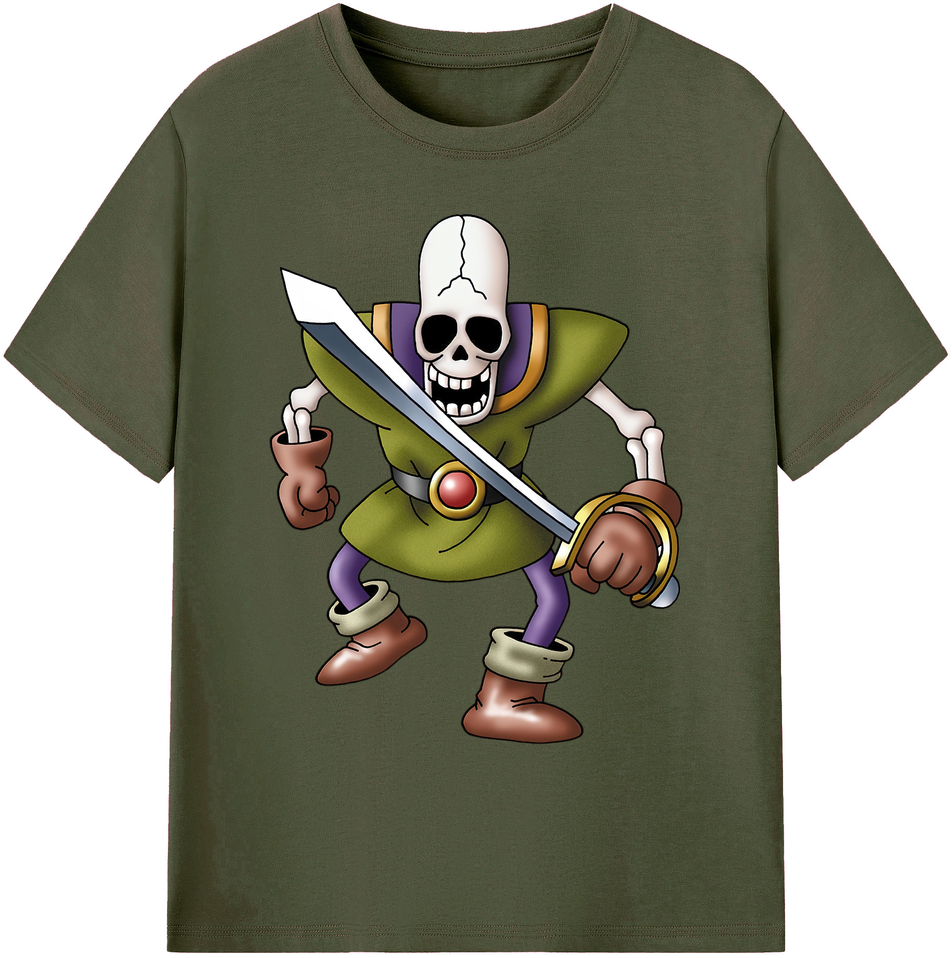 （画像用） ドラゴンクエスト Doragon Kuesuto Dragon Quest 綿100％ メンズ半袖Tシャツ｜肌触りやわらか＆通気性